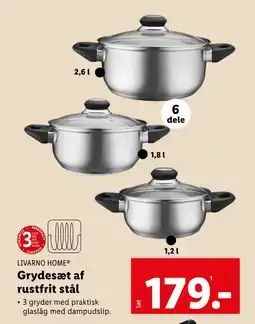 Grydesæt af rustfrit stål