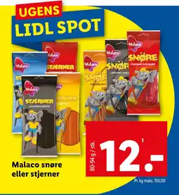 Lidl Malaco snøre eller stjerner tilbud