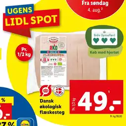 Lidl Dansk økologisk flæskesteg tilbud