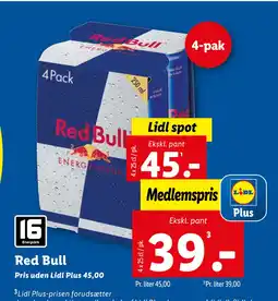 Lidl Red Bull tilbud