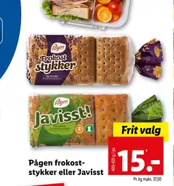 Lidl Pågen frokoststykker eller Javisst tilbud