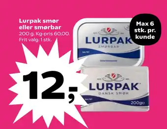 SuperBrugsen Lurpak smør eller smørbar tilbud