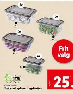 Lidl Sæt med opbevaringsbøtter tilbud