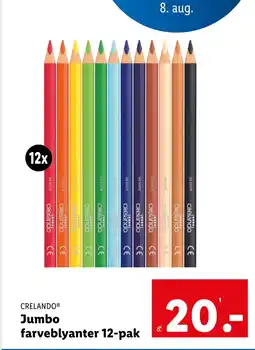 Lidl Jumbo farveblyanter 12-pak tilbud