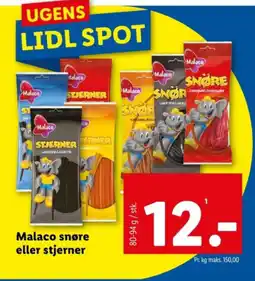 Lidl Malaco snøre eller stjerner tilbud