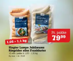 Poetzsch Padborg Slagter Lampe Jubilæums Ringrider eller Frankfurter tilbud