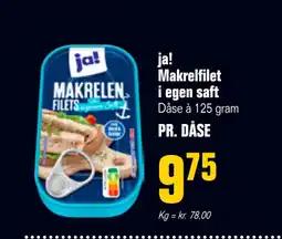 Otto Duborg ja! Makrelfilet i egen saft tilbud