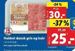 Lidl Hakket dansk gris og kalv tilbud