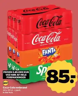 Netto Coca-Cola sodavand 24x33 cl tilbud