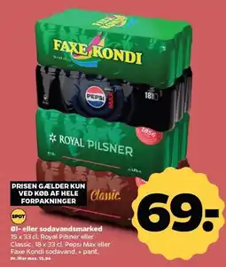 Netto Øl- eller sodavandsmarked 15x33 cl tilbud