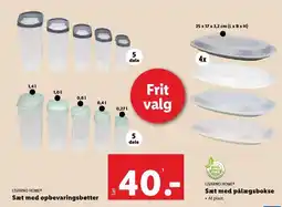 Lidl Sæt med opbevaringsbøtter eller Sæt med pålægsbokse tilbud