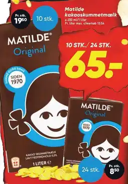 Bilka Matilde kakaoskummetmælk tilbud