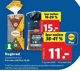 Lidl Rugbrød tilbud