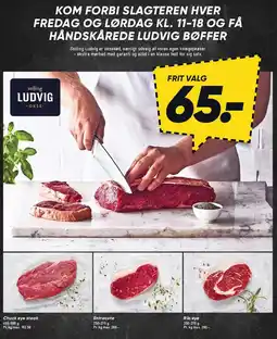 Bilka KOM FORBI SLAGTEREN HVER FREDAG OG LØRDAG KL. 11-18 OG FÅ HÅNDSKÅREDE LUDVIG BØFFER tilbud