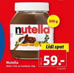 Lidl Nutella tilbud