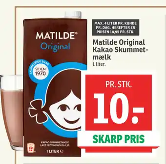 SPAR Matilde Original Kakao Skummetmælk tilbud