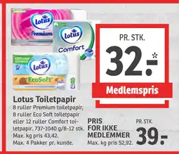 SPAR Lotus Toiletpapir tilbud