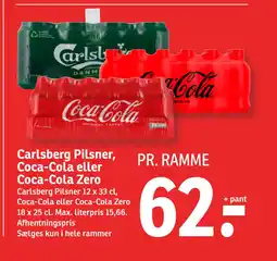 SPAR Carlsberg Pilsner, Coca-Cola eller Coca-Cola Zero tilbud