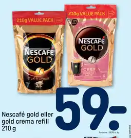 REMA 1000 Nescafé gold eller gold crema refill 210 g tilbud