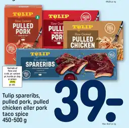 Tulip spareribs, pulled pork, pulled chicken eller pork taco spice 450-500 g