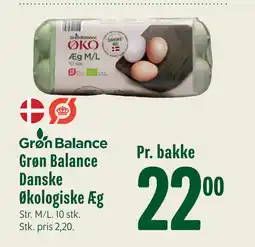Min Købmand Grøn Balance Danske Økologiske Æg tilbud