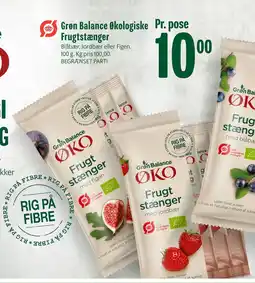 Min Købmand Grøn Balance Økologiske Frugtstænger tilbud