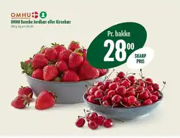 Min Købmand OMHU Danske Jordbær eller Kirsebær tilbud