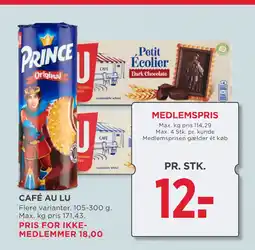 MENY CAFÉ AU LU tilbud