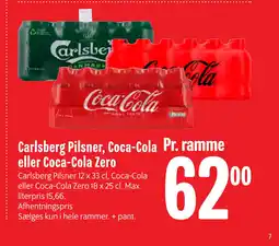 Min Købmand Carlsberg Pilsner, Coca-Cola eller Coca-Cola Zero tilbud