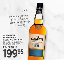 MENY GLENLIVET FOUNDER’S RESERVE WHISKY tilbud