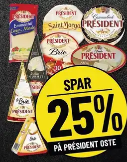 Løvbjerg SPAR 25% PÅ PRÉSIDENT OSTE tilbud