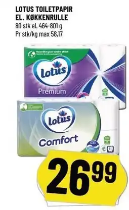 Løvbjerg LOTUS TOILETPAPIR EL. KØKKENRULLE tilbud