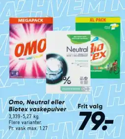 Bilka Vaskepulver tilbud