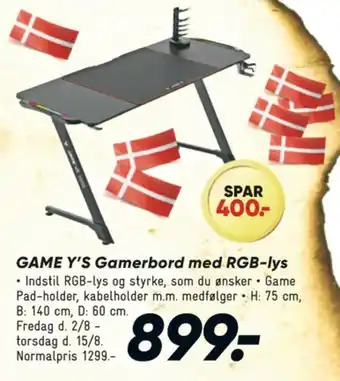 Bilka Gamerbord tilbud