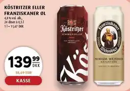 Scandinavian Park KÖSTRITZER ELLER FRANZISKANER ØL tilbud