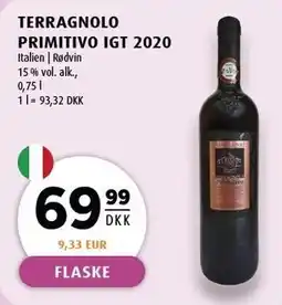 Scandinavian Park TERRAGNOLO PRIMITIVO IGT 2020 tilbud