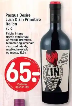 Pasqua Desire Lush & Zin Primitivo