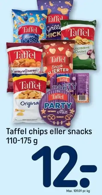 REMA 1000 Taffel chips eller snacks tilbud