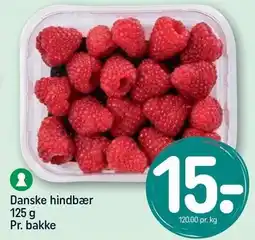 REMA 1000 Danske hindbær 125 g Pr. bakke tilbud