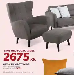 Daells Bolighus ØREKLAPSTOL MED FODSKAMMEL tilbud