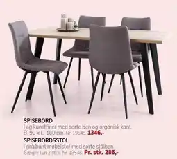 Daells Bolighus SPISEBORD ELLER SPISEBORDSSTOL tilbud