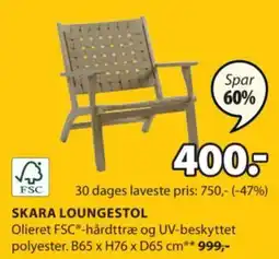 JYSK SKARA LOUNGESTOL tilbud