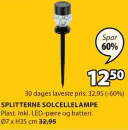 JYSK SPLITTERNE SOLCELLELAMPE tilbud