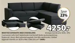 JYSK BEDSTED SOVESOFA MED CHAISELONG tilbud
