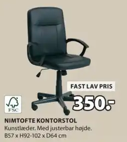 JYSK NIMTOFTE KONTORSTOL tilbud