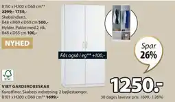 JYSK VIBY GARDEROBESKAB tilbud
