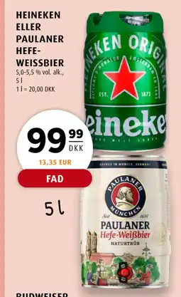Scandinavian Park HEINEKEN ELLER PAULANER HEFEWEISSBIER tilbud