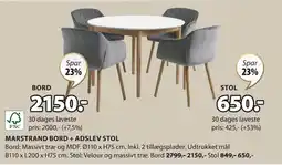 JYSK ADSLEV STOL tilbud