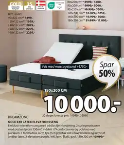 JYSK GOLD E40 LATEX ELEVATIONSSENG tilbud