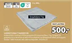 JYSK GJENDETUNGA TYNGDEDYNE tilbud